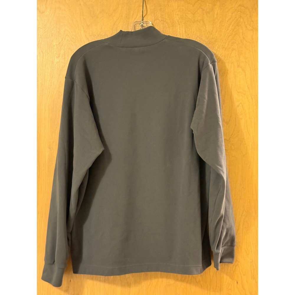 Uniqlo Heattech Fleece Mock Neck Long Sleeve Shirt Charcoal Gray Mens XL Thermal - Picture 2 of 6